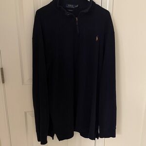 Polo by Ralph Lauren Men's Dark Blue Zip-Up Sweater